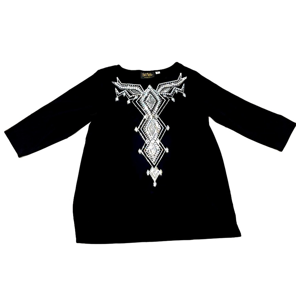 Bob Mackie Wearable Art Embellished Top Size Medium